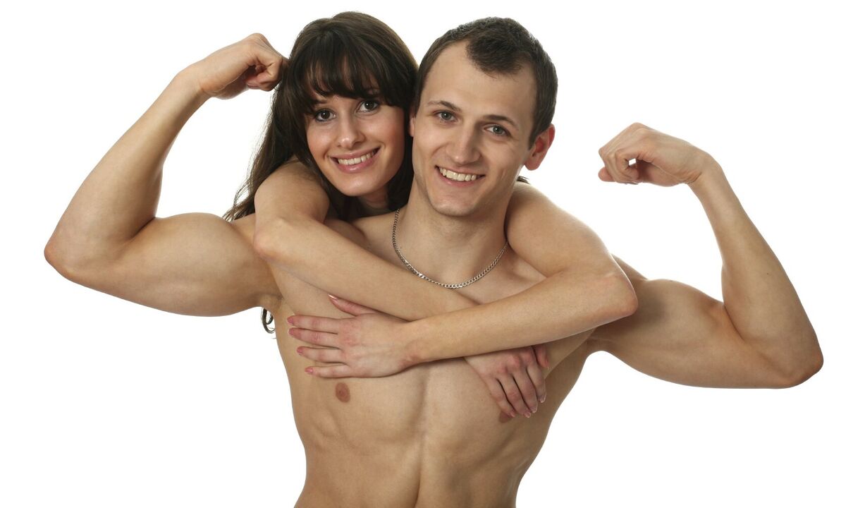 жінка з чоловіком із збільшенням пеніса